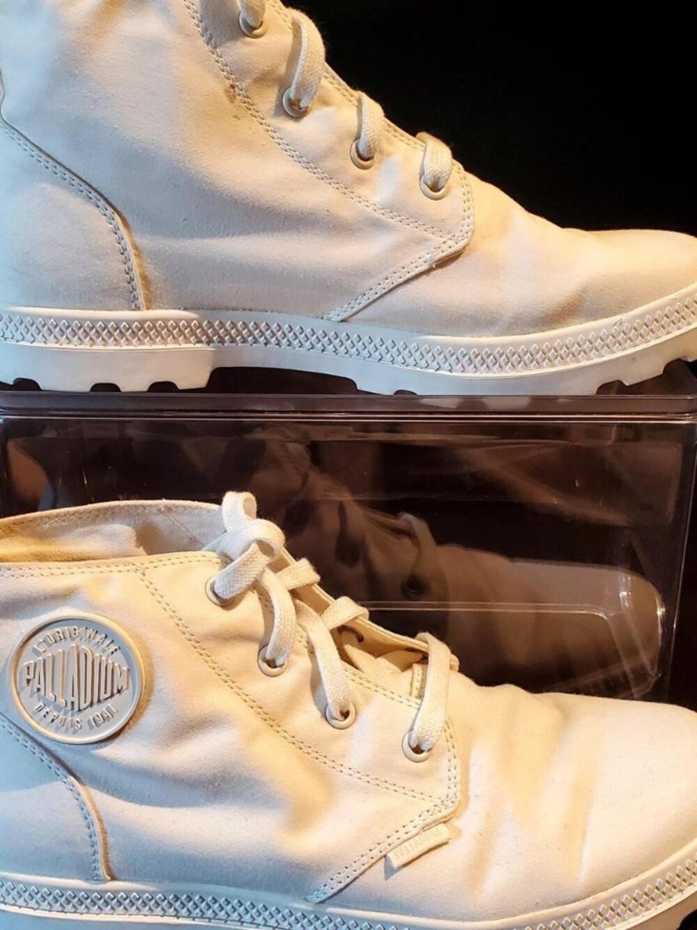 Palladium Pampa Free Canvas Marshmallow Hi Top Boots Urban Hiking Women’s US 9